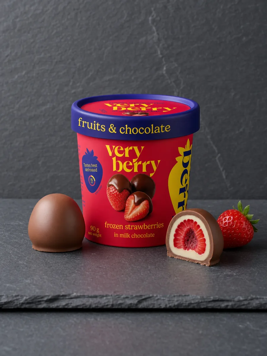 Cup Very Berry Fragola da 90 g su ardesia