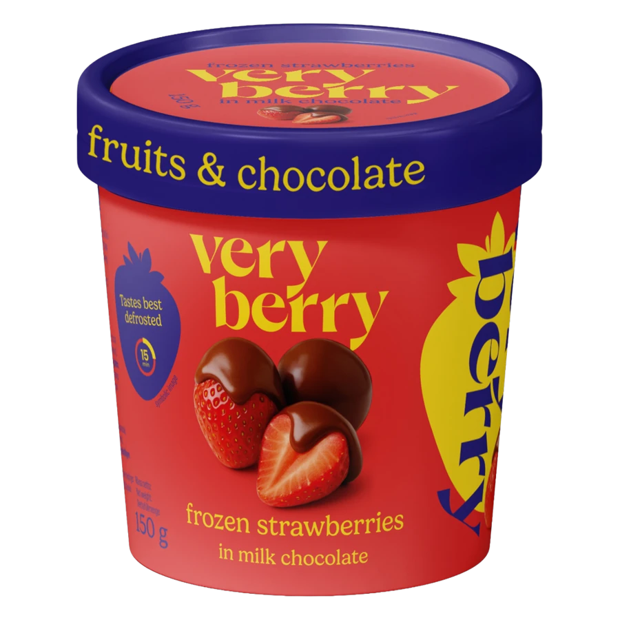 Cap Very Berry Fragola — fragole intere ricoperte di cioccolato al latte