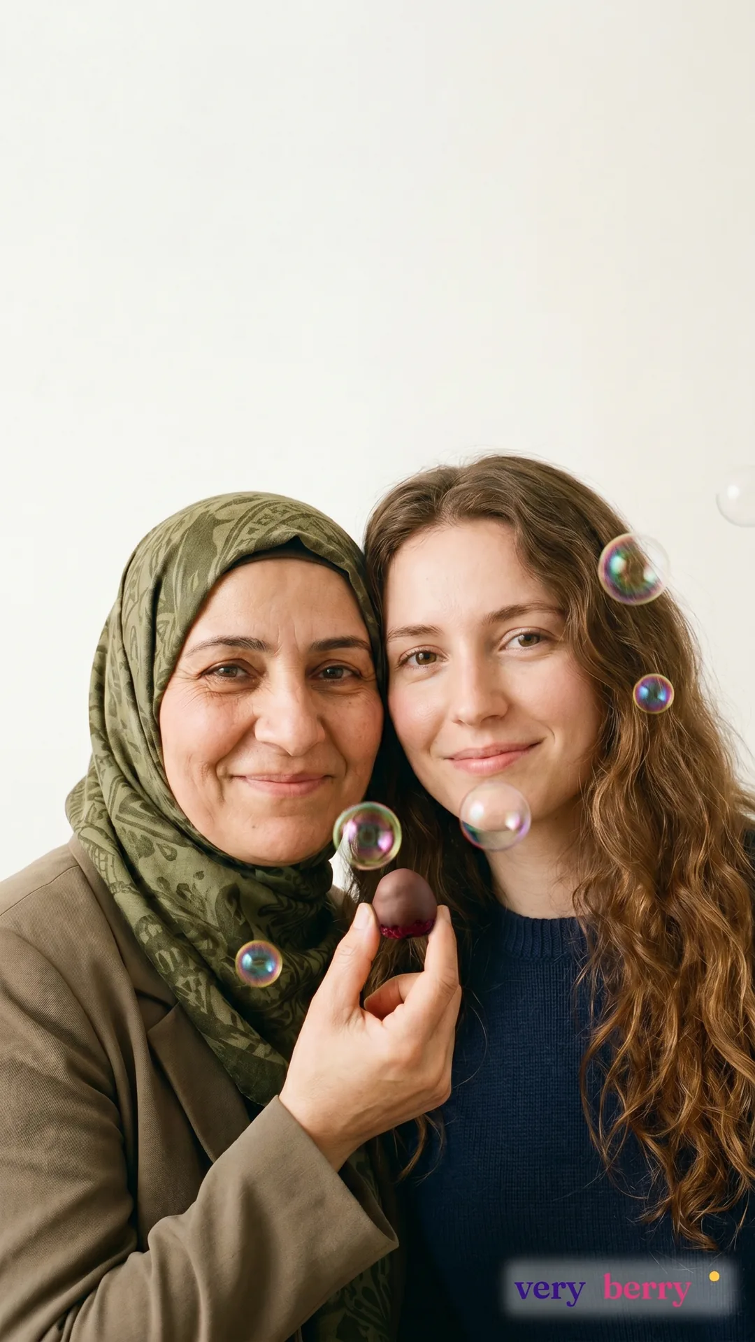 Momento Very Berry: madre e figlia condividono un bonbon