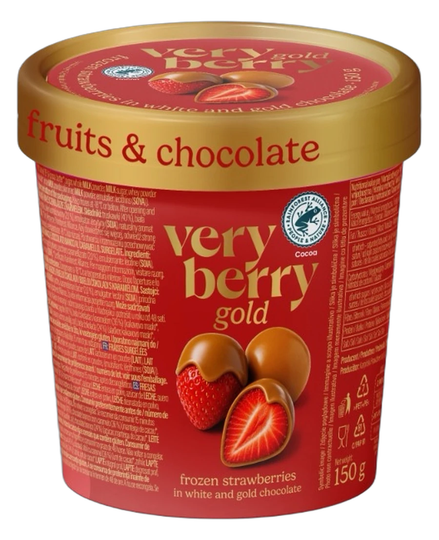 Very Berry Fragola Gold: doppia copertura · bianco e gold