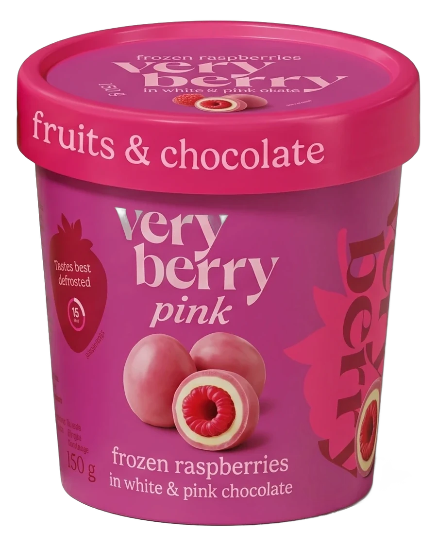 Very Berry Lampone Pink: doppia copertura · bianco e rosa