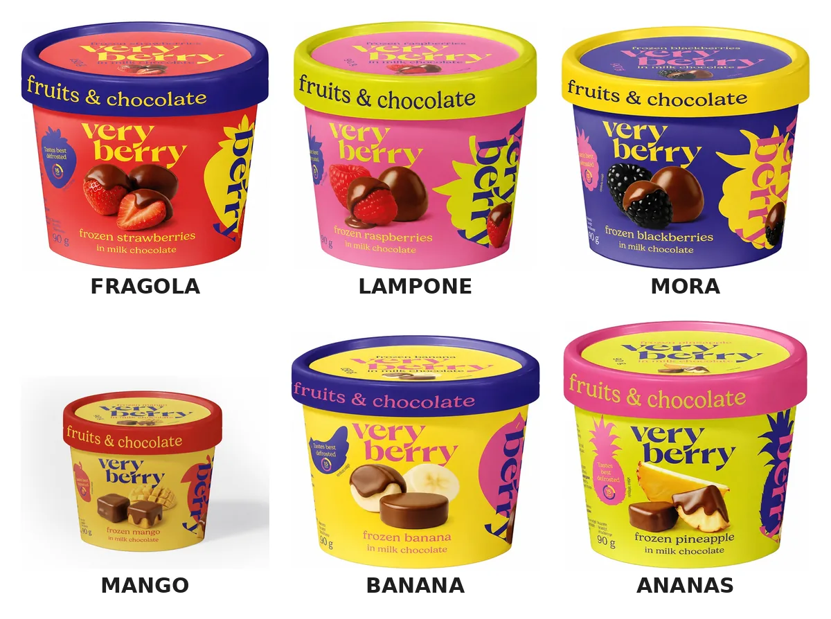 Carapina sfusa Very Berry, i 6 gusti
